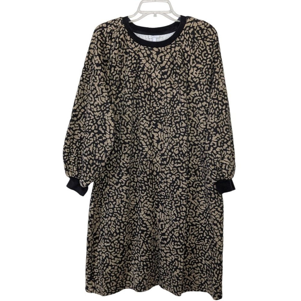 The GET long sleeve Black and Tan Sweatshirt‎ Dress size XL